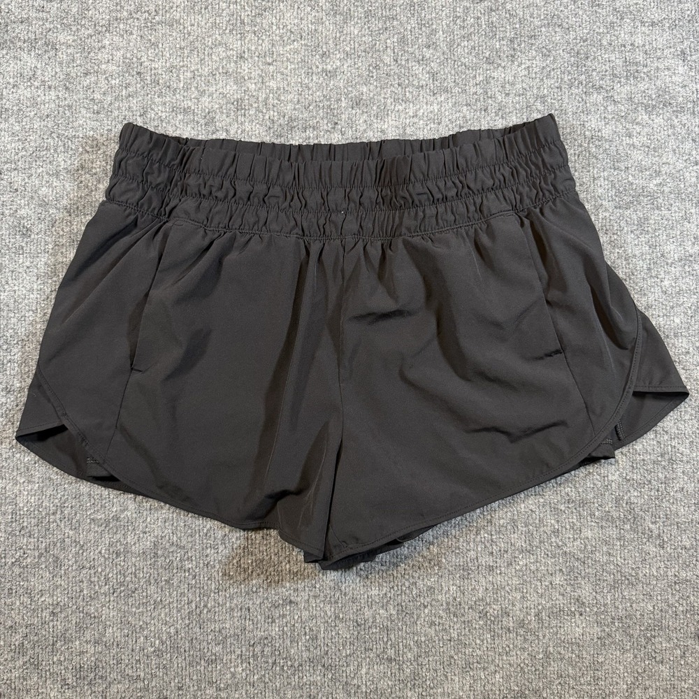 Avia Shorts Womens XL 16-18 Black Lined Yoga Running Jogging Gym Athleisure